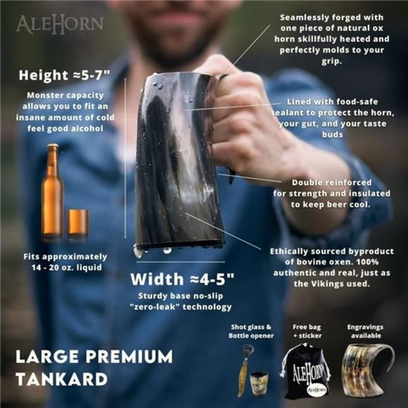 Viking Mug, Shot Glass and Bottle Opener Bundle | Father's Day Gift Ideas - Picture 2 of 6